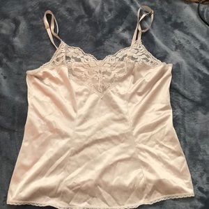 lace trimmed tank top